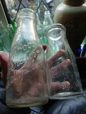 2 Old Milk Bottle's  J.C.Frost Moorland farm Crumpsal &Blackpool Co-op..