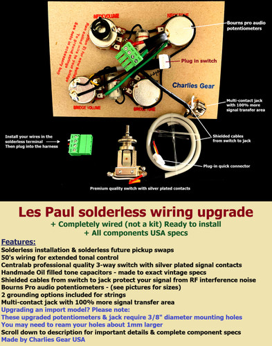 Chibson les paul - les, solderless