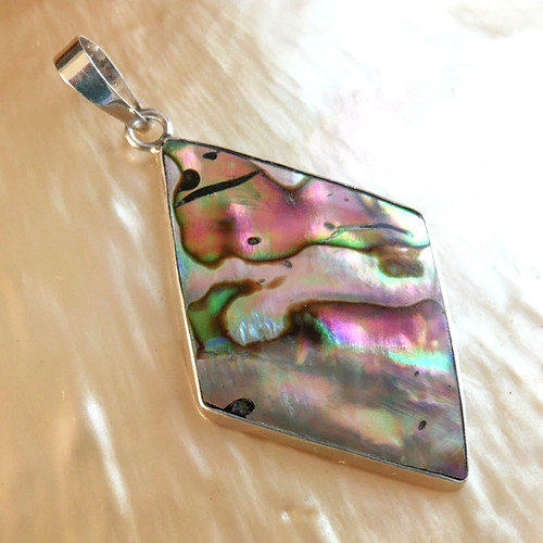 Paua abalone shell pendant 925 - abalone,