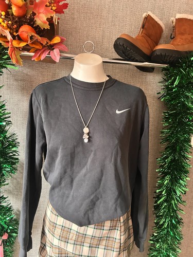 Nike black swoosh - swoosh, crew