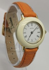 Vtg 1980s Alfex Swiss Made Mechanical Hand Wound 27mm Ladies Watch On New Strap