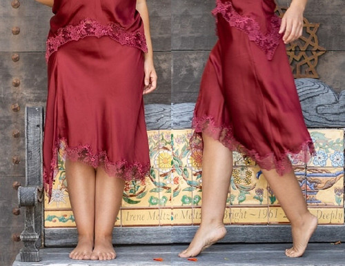 Zara burgundy sexy - burgundy, lace