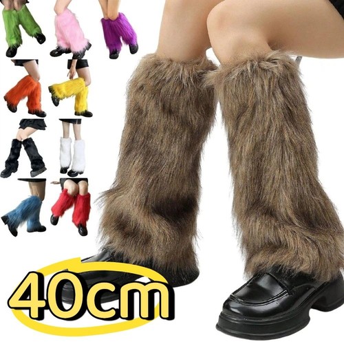 Furry leg warmers - leg,