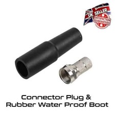 Satellite Dish LNB Connector Plug & Rubber Waterproof Boot *UK Seller*