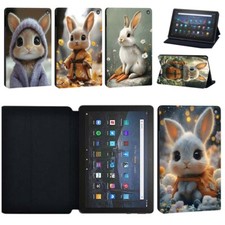 Print PU Leather Tablet Stand Cover Case For Amazon Fire 7/HD 8/HD 10/10 plus