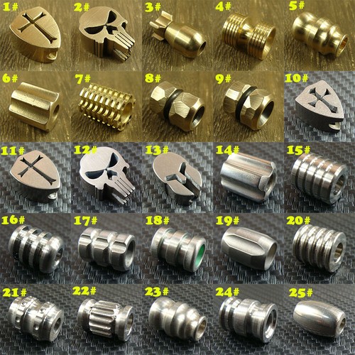 Brass titanium lanyard bead - brass,