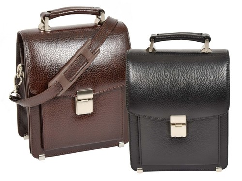 Men real leather - men's, briefcase