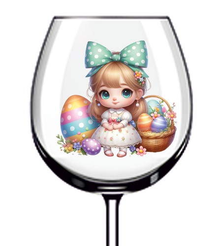 12x easter girl flower egg - 12x,