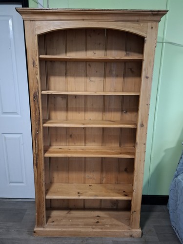 Old pine bookcase - pine,