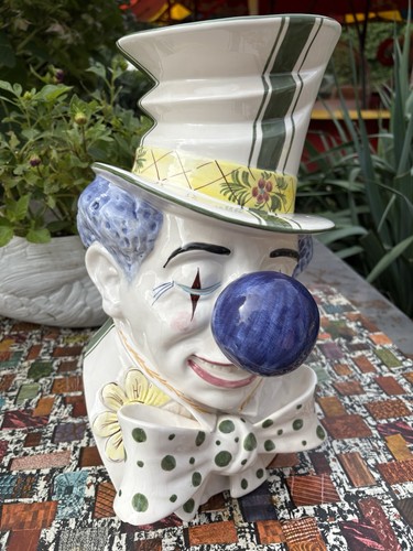 Vintage huge ceramic clown - vintage,