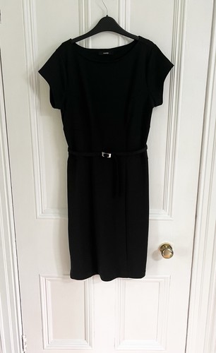 Black short sleeve dress - short,