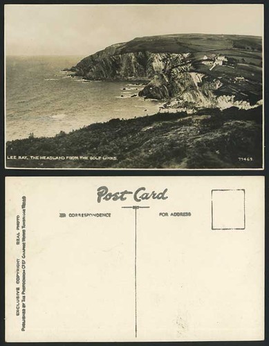 Devon old postcard - old, rp