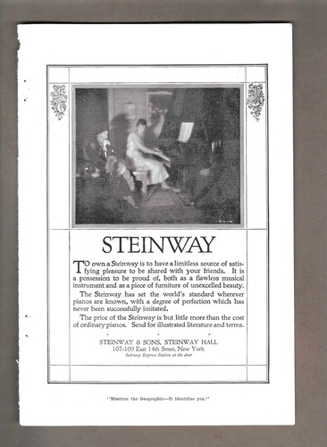 1916 steinway sons piano - steinway,