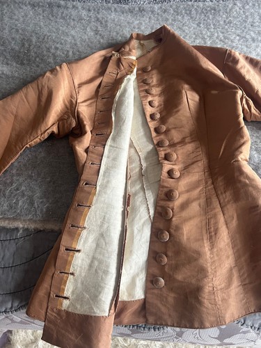 Edwardian raw silk - , hand