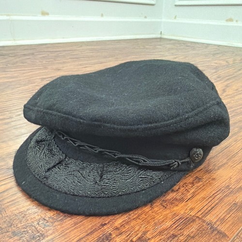 Greek fishermans cap hat - greek, black
