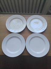 4 (FOUR) ROYAL WORCESTER CLASSIC PLATINUM  DINNER PLATES 27CMS DIAMETER QUALITY 