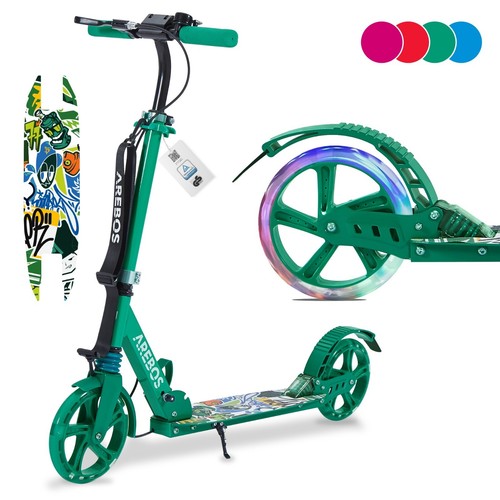 Arebos kick scooter with led - arebos,