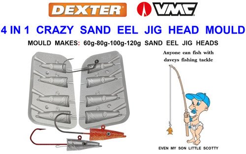Crazy sand eel jig head - sand,