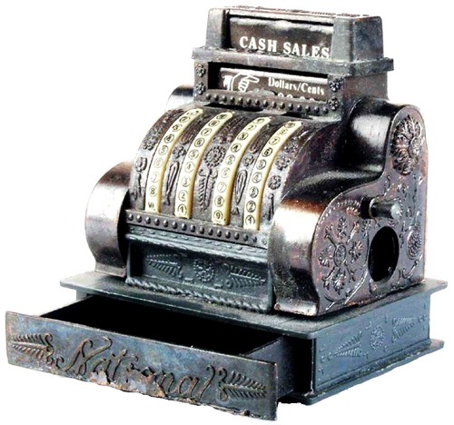Old time cash register - old, die