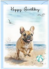 French Bulldog / Frenchie (4"x 6") Birthday Card - blank inside - by Starprint