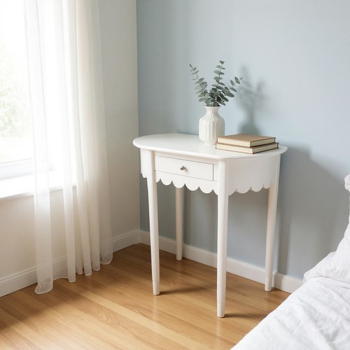 Cream drawer console table - console,