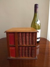 Miniature Shakespeare set in miniature bookcase 1904 David Bryce and Son