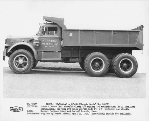 1954 autocar 10064 dump - dc-10064-s,