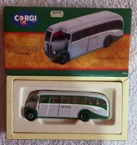Corgi grey green die - grey, coaches