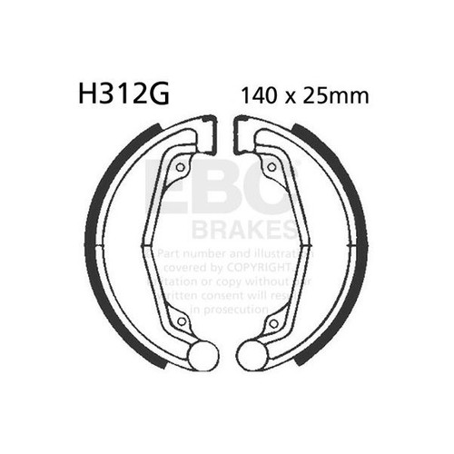 Ebc grooved brake shoe - brake, set