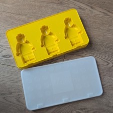 Lego Ice Cube Tray Candy Chocolate Jello Mold Hard Plastic w/ Lid 10" x 5" 