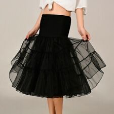 Vintage Petticoat 26" Retro Underskirt 50s Swing Fancy Net Skirt black AG