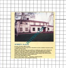Oxshott Surrey House Sale Advert - 1990 Clipping / Print