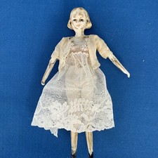 Antique Milliners Doll Circa 1890’s All Original Wooden Peg Doll Jointed
