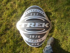 Trek  Bicycle Dealer Shop Sign Aluminium est. 1976 Vintage Bike Retro