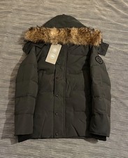 Canada Goose Wyndham Parka Graphite Grey Black Badge, Size S