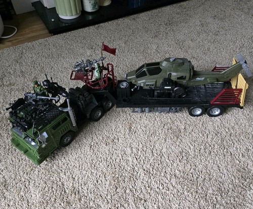 Large army truck helicopter - army, truck,