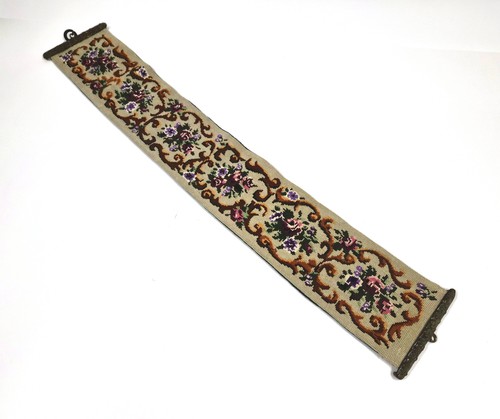 Vintage needlepoint bell pull - vintage,