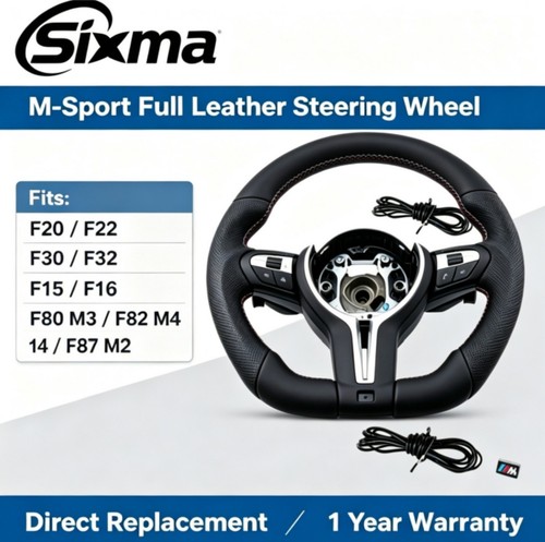 Full leather sport steering - leather, m-sport