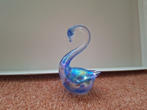 Heron glass paperweight - glass,