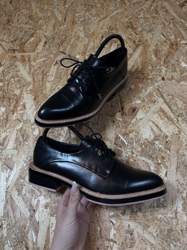 Zara black leather - black,