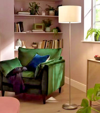 Argos Home Satin Stick Floor Lamp - Super White or Grey - Ex Displays