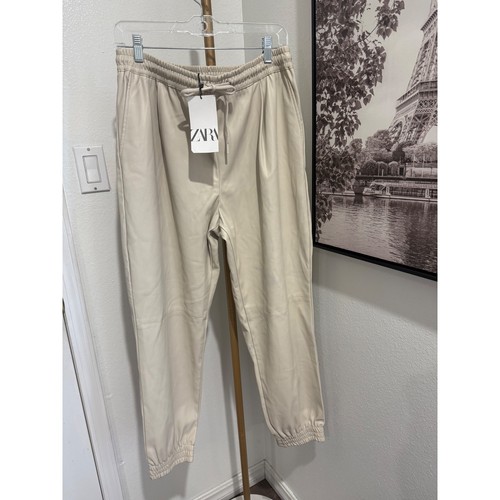 Zara faux leather joggers - zara,