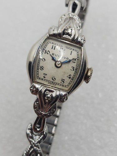 Vtg bulova 10k - bulova, silver