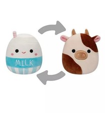 Squishmallow 5” Flip A Mallow Ronnie The Cow/Melly Milk Carton Kelly Toy Plush