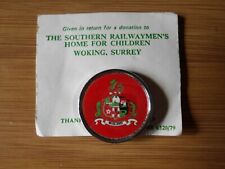 MIDLAND RAILWAY TRAIN BADGE SOUTHERN RAILWAYMENS HOME WOKING
