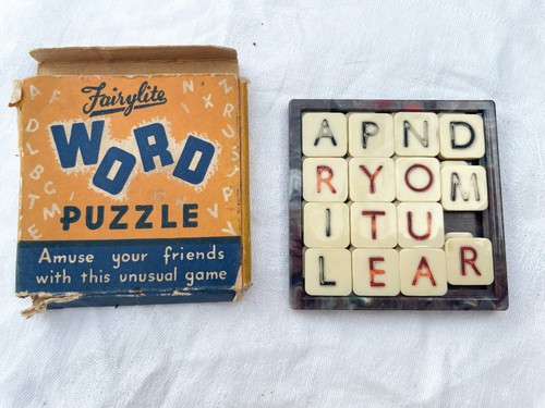 Vintage fairylite word puzzle - vintage,