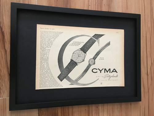 Cyma watches 1960 framed - watches-1960,