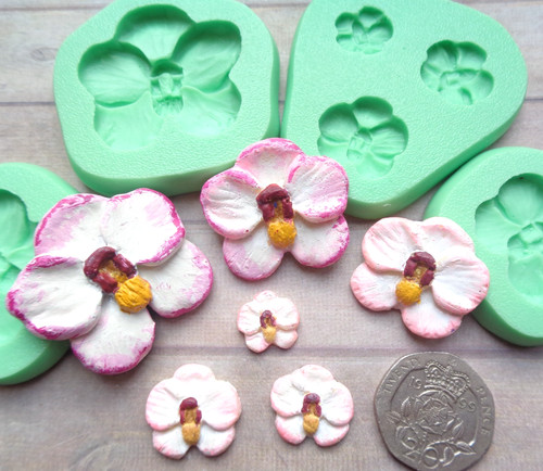 Mini craft mould orchid - 1x,
