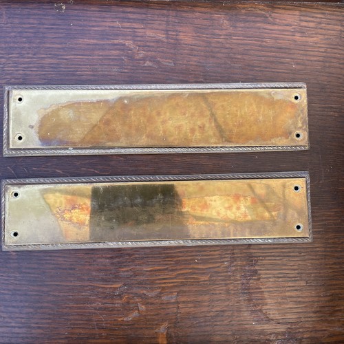 Pair antique two piece - pair, brass