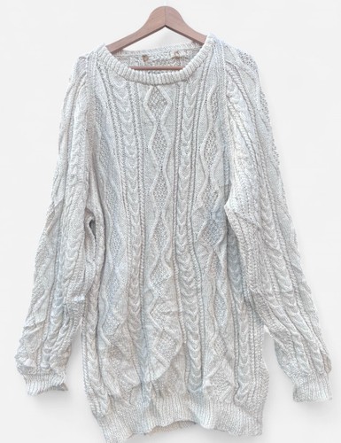 Women cable knit long beige - women's,
